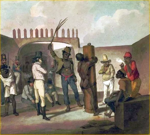 Slave Punishing at Calabouco Rio de Janeiro (1822)